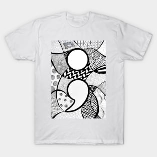 Semicolon Zentangle T-Shirt